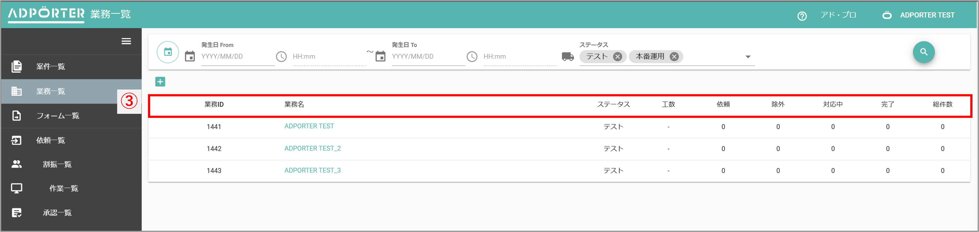 業務一覧